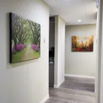 Interior photo: Hallway in dental practice of North Country Smiles in St James, NY