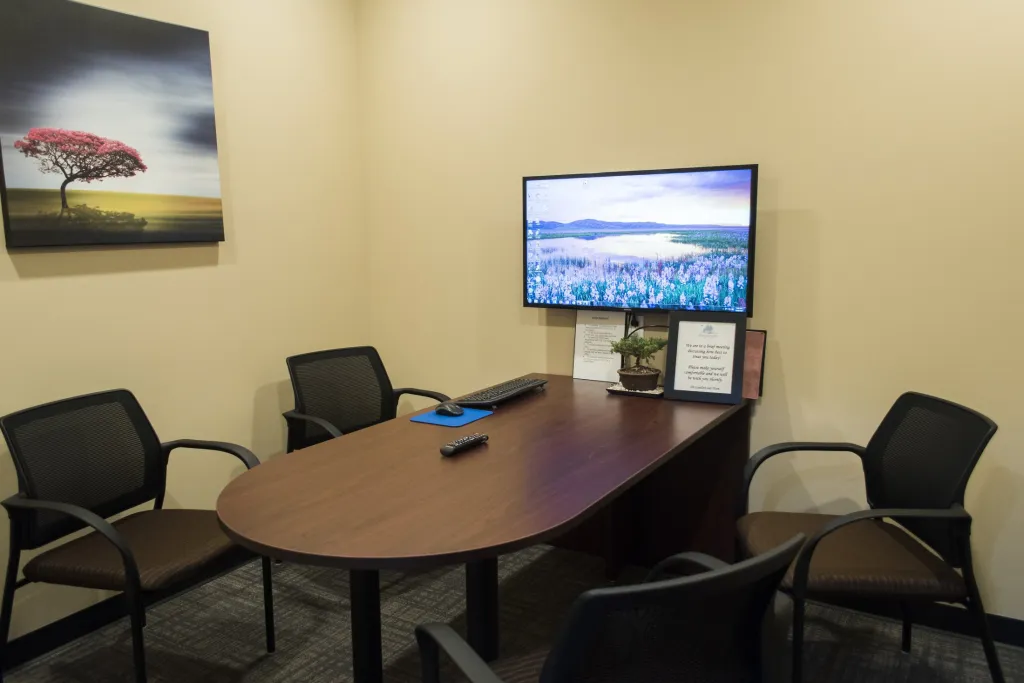 Interior photo: Consult room for holistic & cosmetic dental practice North Country Smiles in St James, NY